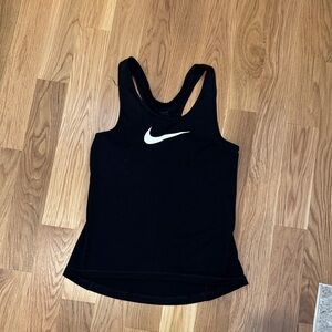 Nike Women's Black Tank Top with White Logo